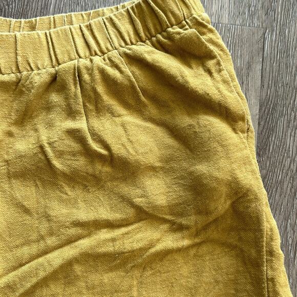 J.Jill Linen Blend High Waist Shorts Mustard Size Medium Petite - Picture 2 of 5